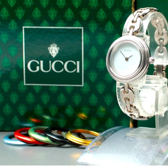 - RARE!!! GUCCI Italian Vintage Luxury Watch in 925 Sterling Silver Stunning!!😍 - Picture 1 of 7